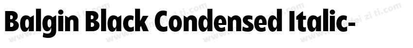 Balgin Black Condensed Italic字体转换